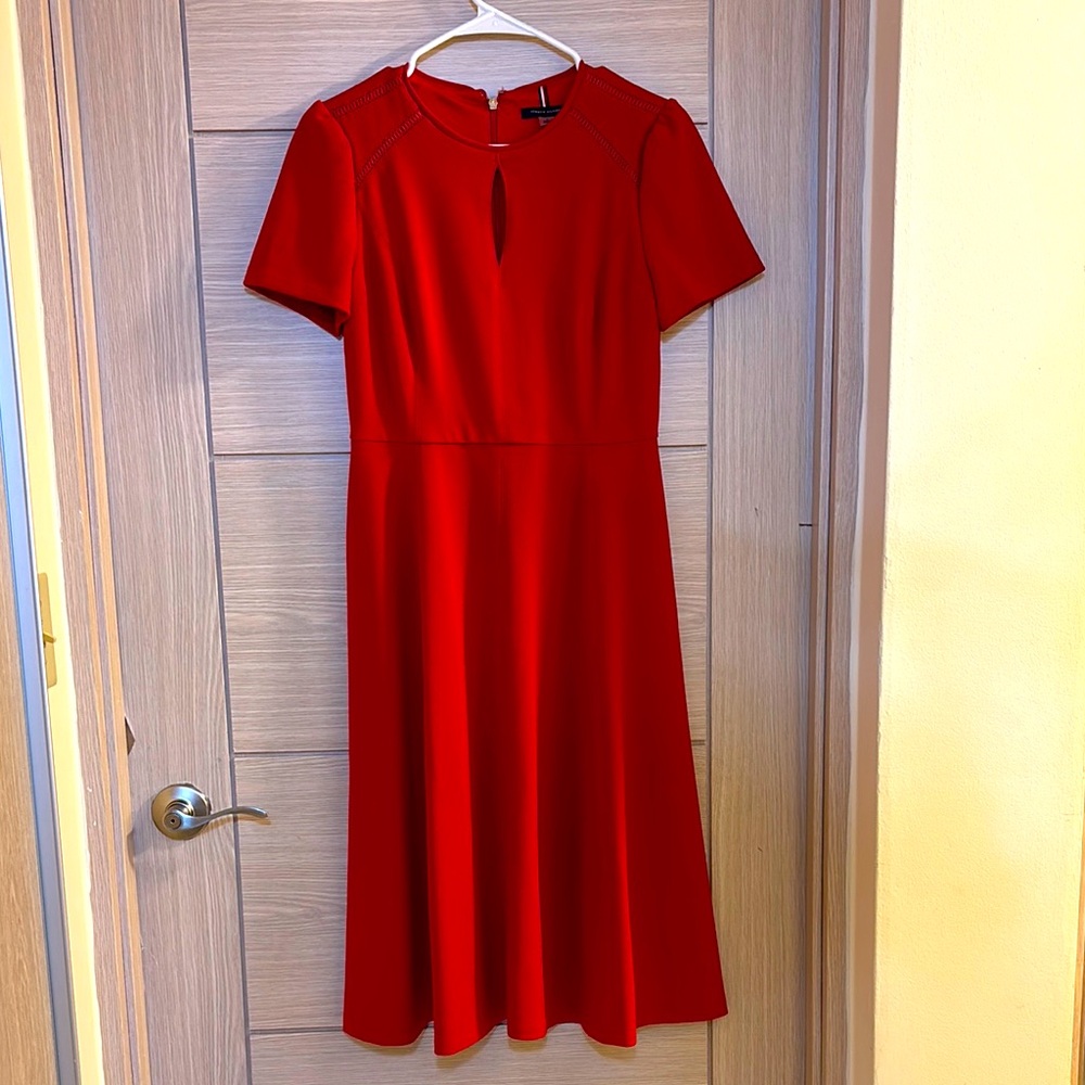 Elegant Red Midi Dress
